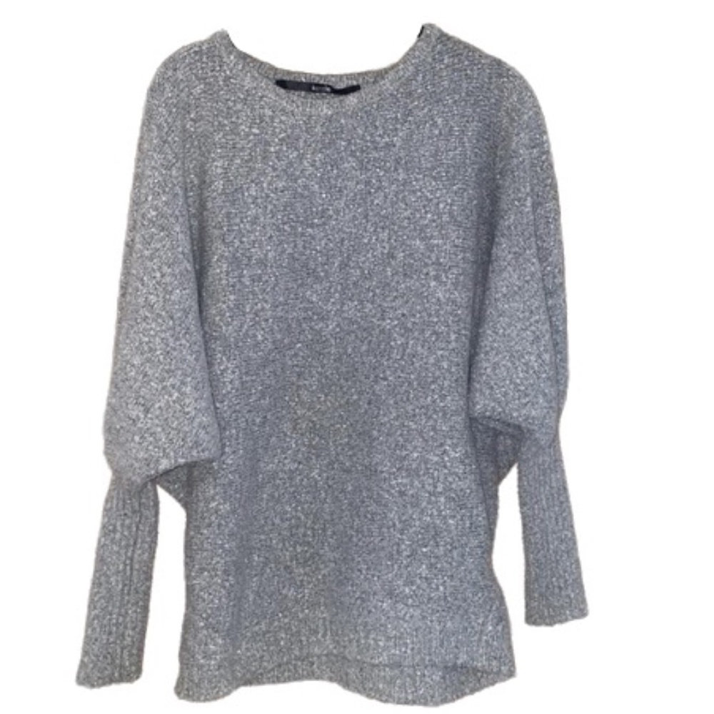 Kensie Boucle Dolman Sleeve Sweater Grey‎